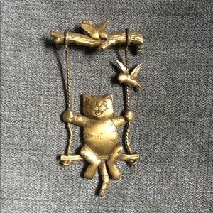 Swinging Cat Pin